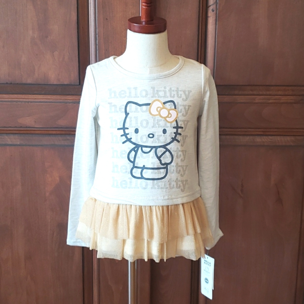 NWT HELLO KITTY RUFFLE TOP SIZE 5